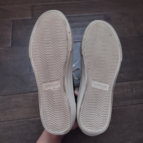 Everlane Tread The Forever Sneaker Black Canvas Lace Up - Picture 6 of 13